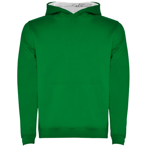 Sweat capuche 280gr promotionnel Enfant Urban ROLY Kelly Green et Blanc